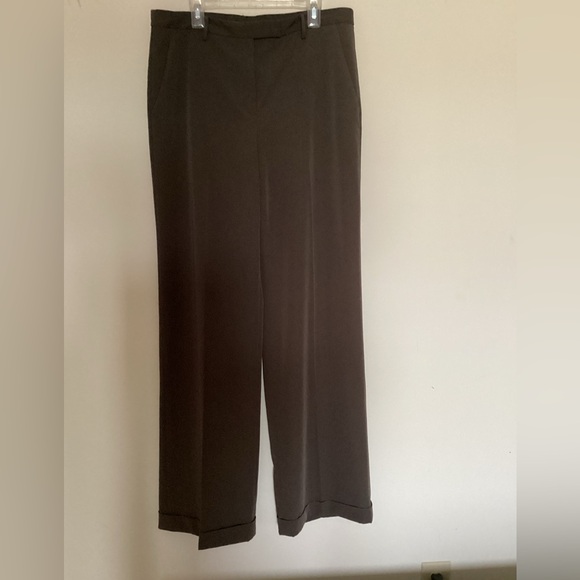 Brown Wide-Leg Trousers .Tahari, 8 - Picture 1 of 3
